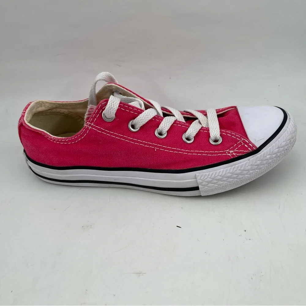 Converse Girls Chuck Taylor AS -SZ 2Y- Pink Canvas Low Top Lace-up Sneaker Shoes